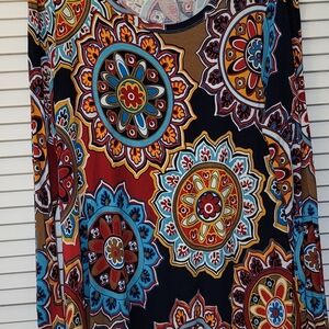 New Directions Multicolor Mandala Print Mini Dress